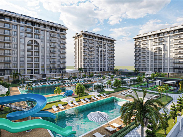 ID848 Apartments in a premium complex at the project stage in Demirtas