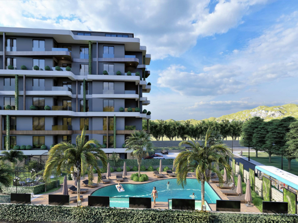 ID773 Apartments and penthouses under construction in Avsallar