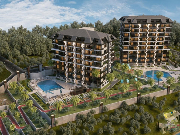 ID750 Apartments and penthouses in a VIP complex in Avsallar
