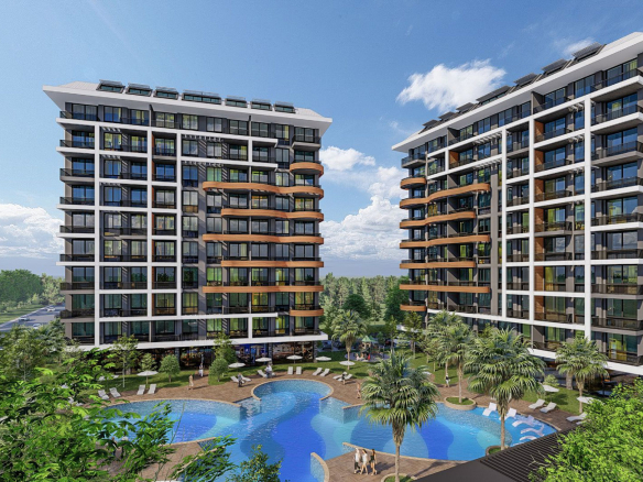 ID586 Apartments and duplexes in a premium complex in Avsallar
