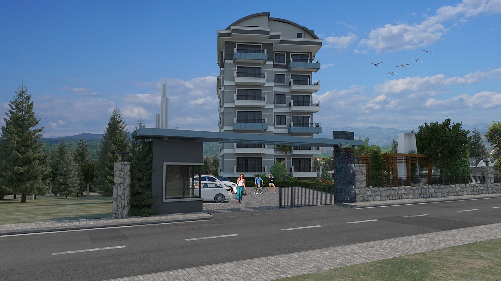 ID681 Апартаменты и пентхаусы в строящемся комплексе в Демирташ