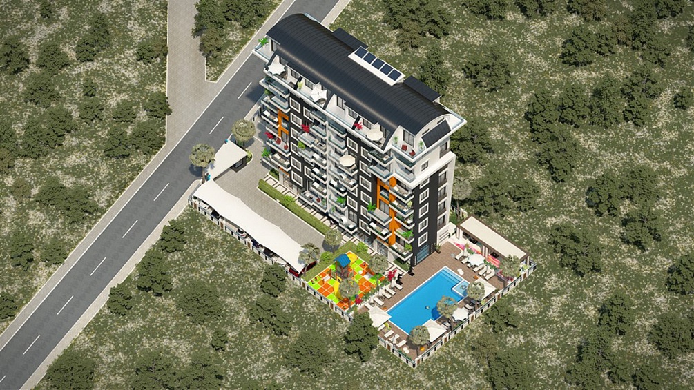 ID711 Апартаменты и пентхаусы в строящемся комплексе в Авсалларе