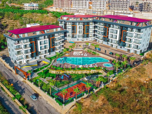 ID755 Apartments and penthouses in a VIP complex in Kestel