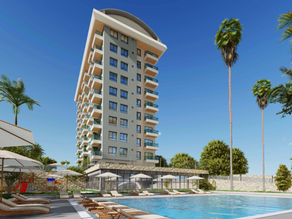 ID887 Apartments and penthouses in a premium complex under project in Mahmutlar area