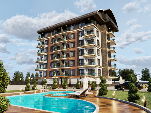 ID874 Apartments and penthouses in a project-stage complex in Demirtas area
