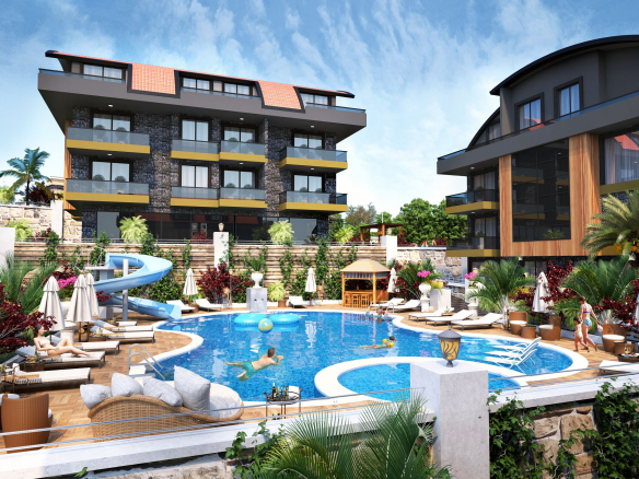 ID671 Apartments and duplex penthouses in a complex in the area of Alanya – Büyükhasbahçe