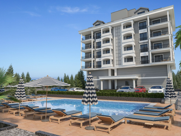 ID734 Apartments and penthouses in the complex at the project stage in Kargicak district