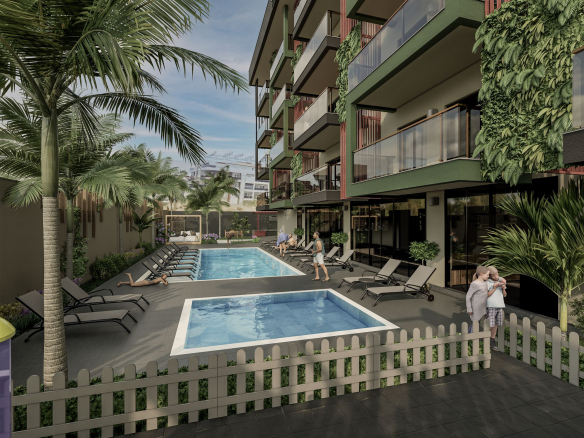 ID776 Apartments and penthouses in a complex under construction in the Oba area