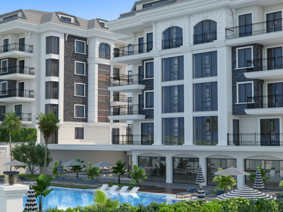 ID794 Apartments and penthouses in a complex under construction in the Oba area