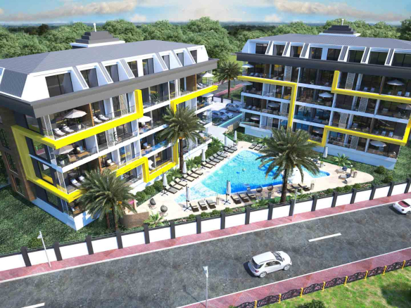ID1100 Apartments and duplex penthouses in a complex with sea views in Kestel