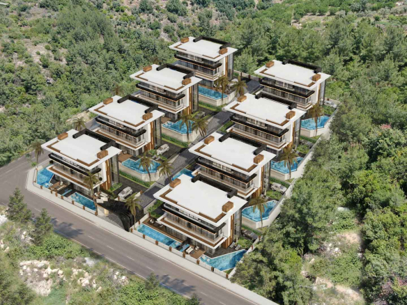 ID1084 Two-storey villas with private pool in Kızılcasehir area