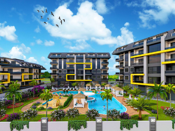 ID990 Apartments in a premium class complex in a new building in an elite area of Alanya – Oba.