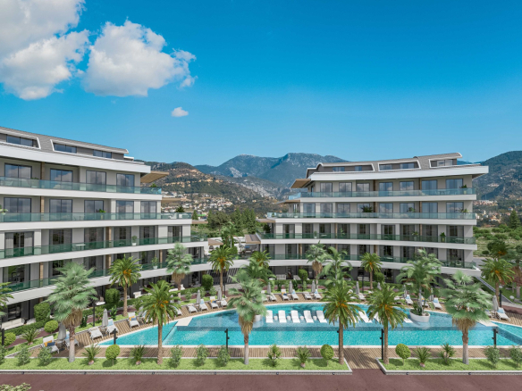 ID1160 Apartments in a residential complex with exquisite architecture in a quiet area of Alanya – upper Oba