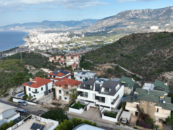 ID1388a 4+1 villa with pool, mountain and coast views in Kargicak
