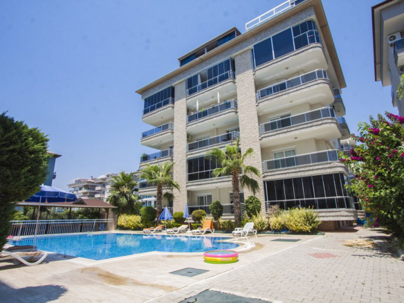 ID1399a Spacious 1+1 apartment with furniture on the 1st line in Kestel