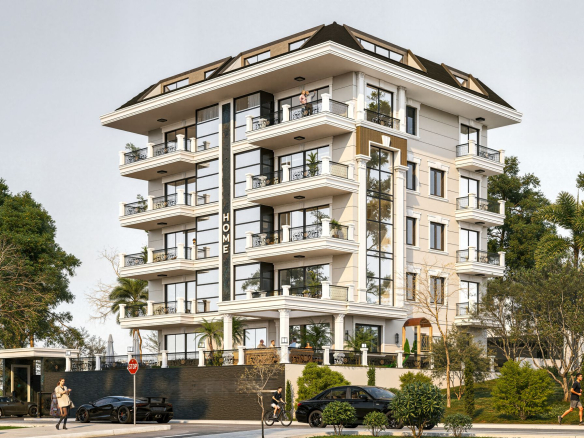 ID1404 Apartments with separate kitchen and heating in the central area of Alanya – Buyukhasbahce